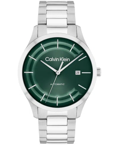 Calvin Klein Unisex Iconic Automatic Silver Stainless Steel Bracelet Watch 40mm