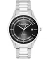 Calvin Klein Unisex Iconic Automatic Silver Stainless Steel Bracelet Watch 40mm In Silver