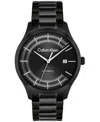 Calvin Klein Unisex Ionic Automatic Black Stainless Steel Bracelet Watch 40mm In Black