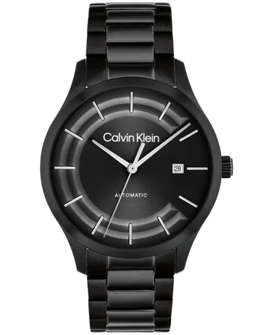 Calvin Klein Unisex Ionic Automatic Black Stainless Steel Bracelet Watch 40mm