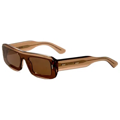 Calvin Klein Unisex Sunglasses In Brown