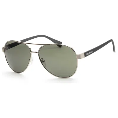Calvin Klein Unisex Sunglasses In Metallic