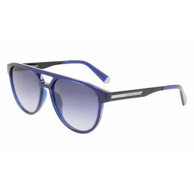 Calvin Klein Unisex Sunglasses  Ckj21625s-400  56 Mm Gbby2 In Blue