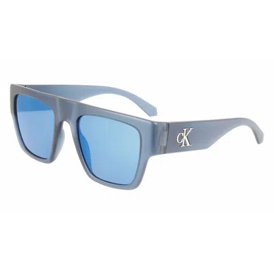 Calvin Klein Unisex Sunglasses  Ckj22636s-405  53 Mm Gbby2 In Blue