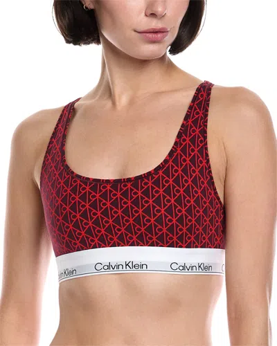 Calvin Klein Unlined Bralette In Animal Print