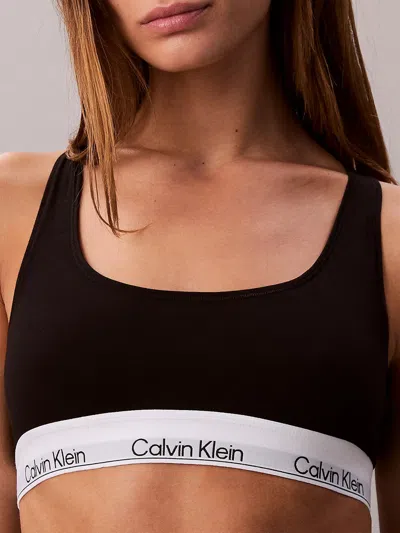 Calvin Klein Unlined Bralette In Brown