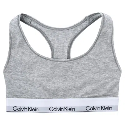 Pre-owned Calvin Klein Unlined Bralette 'grey Heather' | Women's Size L