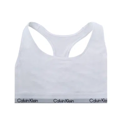 Pre-owned Calvin Klein Unlined Bralette 'white' | Women's Size L