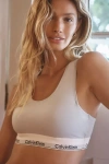 Calvin Klein Modern Cotton Racerback Bralette In Blue