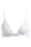 Calvin Klein Unlined Triangle Bralette In White