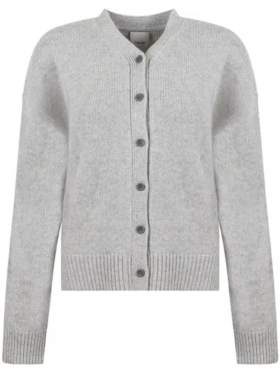 Calvin Klein V-neck Cardigan In Grey