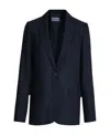 Calvin Klein V-neck Long-sleeved Suit Jacket In Black