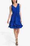 Calvin Klein V-neck Sleeveless A-line Dress