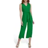 Calvin Klein V-neck Sleeveless Crop Wide Leg Jumpsuit