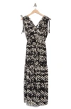 Shop Calvin Klein V-neck Sleeveless Tiered Maxi Dress