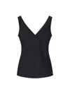 Calvin Klein Satin V-neck Sleeveless Top In Multi
