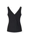 Calvin Klein Satin V-neck Sleeveless Top In Multi