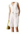 Calvin Klein Women's Linen Blend Pants In White