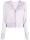 Calvin Klein V-neck Wool Cardigan In Purple