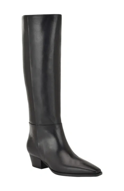 Calvin Klein Varcey Knee High Boot In Black 001