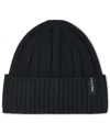 Calvin Klein Variegated Rib Beanie In Blue