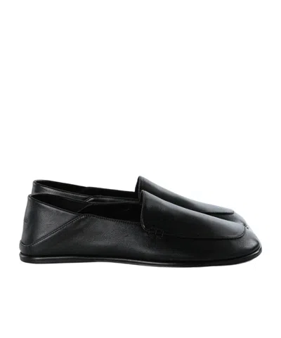 Calvin Klein Vela Leather Loafers In Black