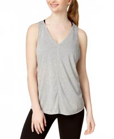 Calvin Klein Vent Back Tank Top In Pearl Gray Heather