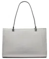 Calvin Klein Verne Mixed Material Tote In Black,cherub White,dove