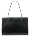 Calvin Klein Verne Mixed Material Tote In Black,white,grey