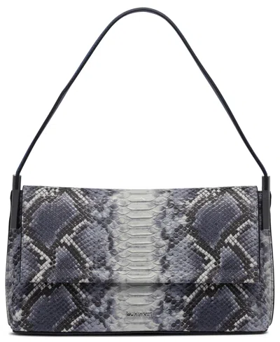 Calvin Klein Verne Small Shoulder Bag In Folkstone Gray