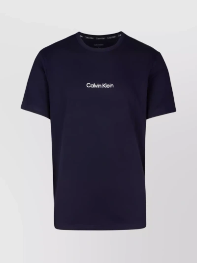 Calvin Klein Versatile Crew Neck T-shirt In Blue