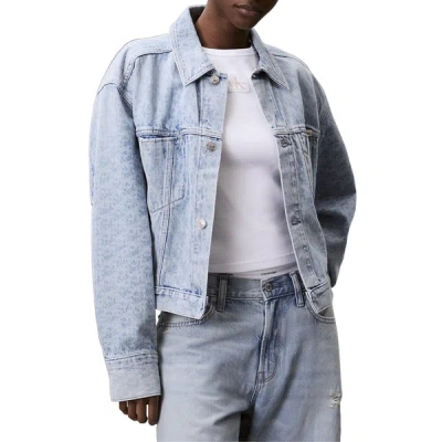 Calvin Klein Veste Courte En Jean In Blue