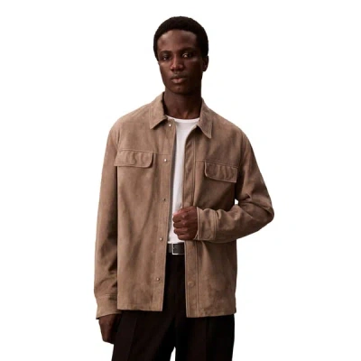 Calvin Klein Veste En Daim In Brown