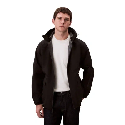 Calvin Klein Veste Technique À Capuche In Brown