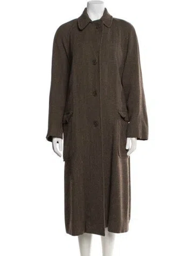 Pre-owned Calvin Klein Vintage 1990's Coat In Brown