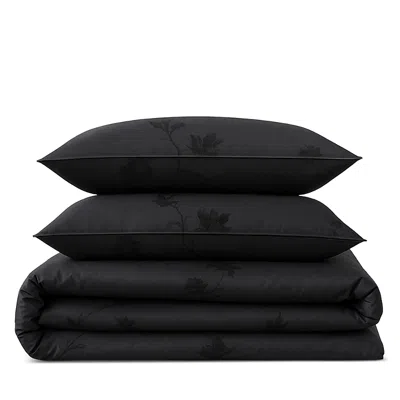 Calvin Klein Vintage Botanical Duvet Cover Set, Queen In Black