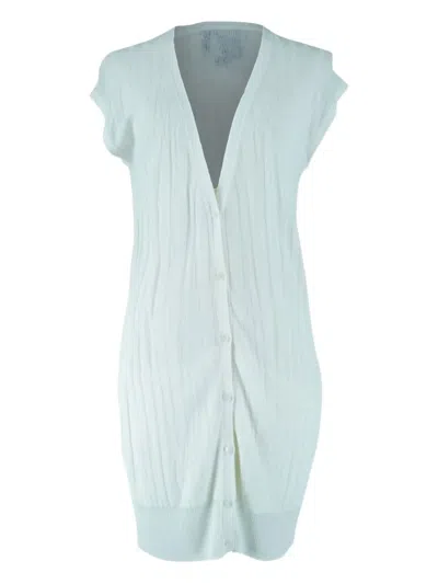 Pre-owned Calvin Klein Vintage Button-fastening Cardigan In White