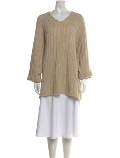 Pre-owned Calvin Klein Vintage Cashmere Sweater In Neutral