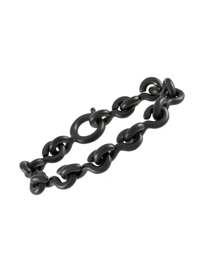 Pre-owned Calvin Klein Vintage Choppy Bracelet In Black