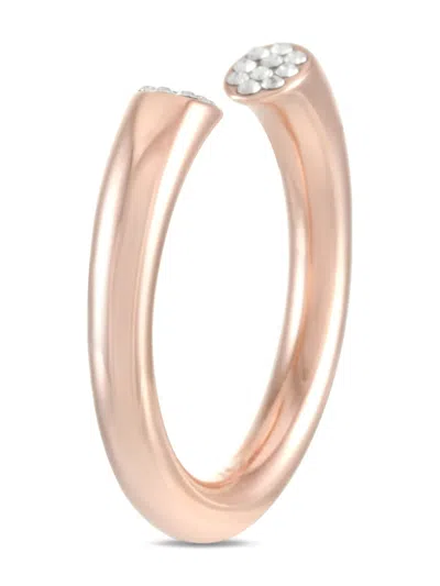 Pre-owned Calvin Klein Vintage Crystal-embellished Ring In Pink