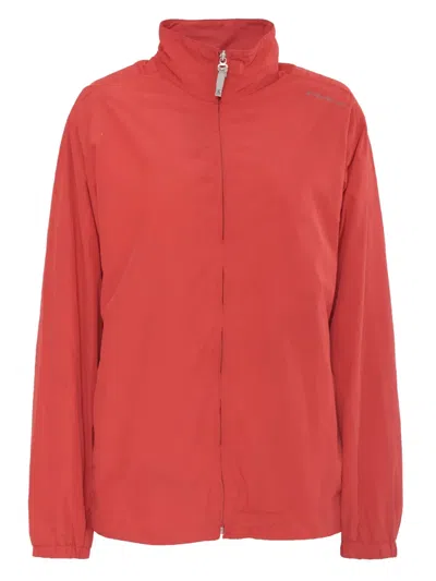 Pre-owned Calvin Klein Vintage Logo-print Jacket In Red