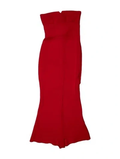 Pre-owned Calvin Klein Vintage Long Dress In Red