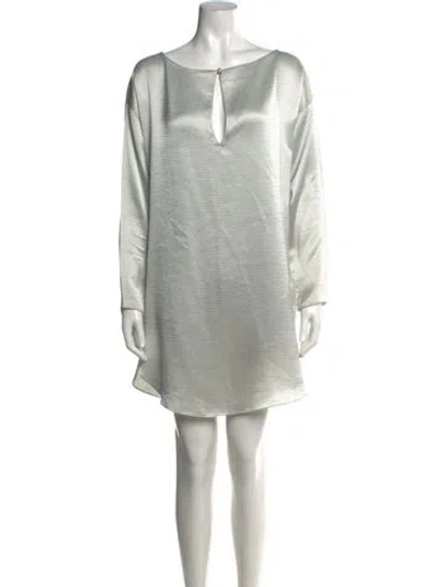 Pre-owned Calvin Klein Vintage Mini Dress In Grey