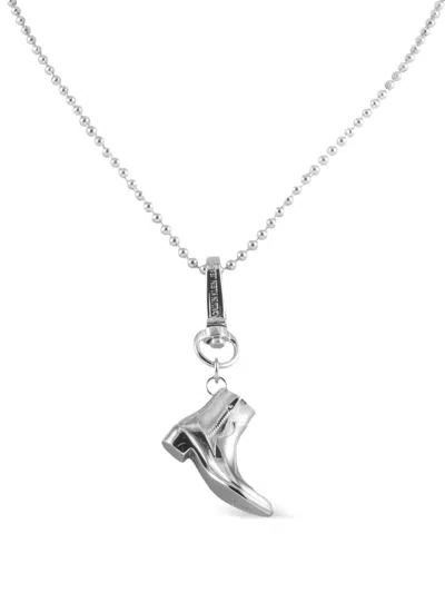 Pre-owned Calvin Klein Vintage Statement-pendant Necklace In Silver
