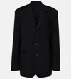 Calvin Klein Viola Oversized Pinstripe Blazer In Animal Print