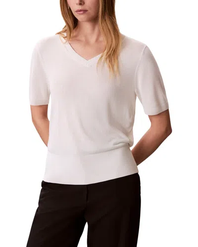 Calvin Klein Viscose Knit Sweater T-shirt In Animal Print