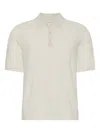 Calvin Klein Polo Shirt With Ribbed Cuffs And Collar In Neutral