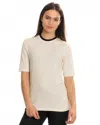 Calvin Klein Viscose Rib Detail Womens Tee In White