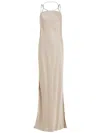 CALVIN KLEIN CALVIN KLEIN VISCOSE SLIP MAXI LENGTH DRESS CLOTHING