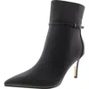 Calvin Klein Vivera Womens Buckle Faux Leather Booties In Black